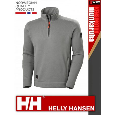 Helly Hansen KENSINGTON GREYMELANGE technikai zipzáros pulóver - munkaruha