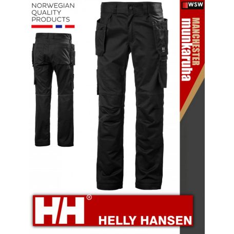 Helly Hansen MANCHESTER BLACK prémium technikai oldalzsebes deréknadrág - munkaruha