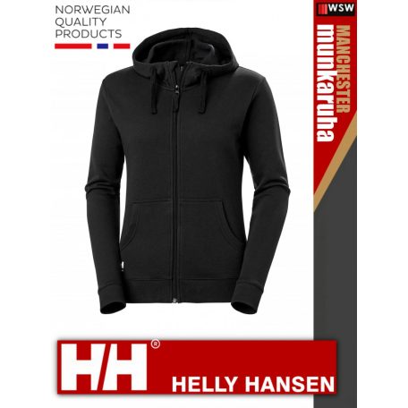 Helly Hansen MANCHESTER BLACK prémium technikai női kapucnis pulóver - munkaruha