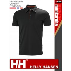   Helly Hansen KENSINGTON BLACK galléros pamutgazdag póló - munkaruha