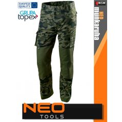   Neo Tools CAMO GREEN pamutgazdag technikai deréknadrág - munkaruha