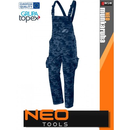 Neo Tools CAMO BLUE pamutgazdag technikai kantátosnadrág - munkaruha