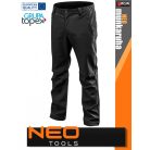Neo Tools HD BLACK softshell technikai bélelt deréknadrág - munkaruha