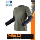 Neo Tools CAMO GREEN pamut hosszúujjú munkapóló - munkaruha