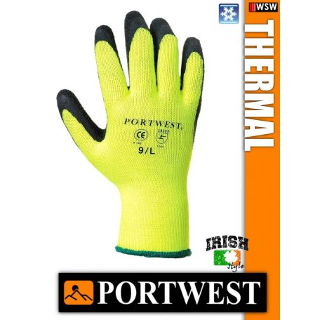 Portwest THERMAL LATEX mártott bélelt védőkesztyű - munkakesztyű