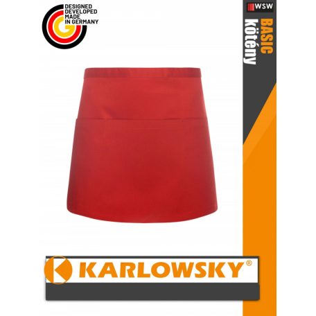 Karlowsky BASIC RED kevertszálas 60X35 cm zsebes kötény - munkaruha