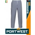 Portwest HORECA WHITEBLUE CHESTER oldalzsebes séfnadrág - munkaruha