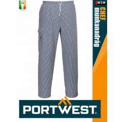   Portwest HORECA WHITEBLUE CHESTER oldalzsebes séfnadrág - munkaruha