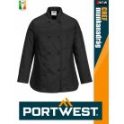 Portwest HORECA BLACK RACHEL női hosszúujjú séfkabát - munkaruha