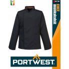 Portwest HORECA BLACK MESHAIR hosszúujjú séfkabát - munkaruha