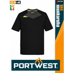   Portwest DX4 BLACK prémium rugalmas technikai póló - munkaruha