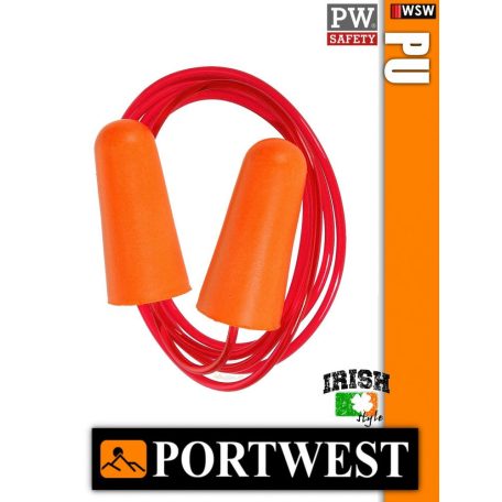 Portwest PW SAFETY PU zsinóros hab füldugó 200 pár - 37 dB