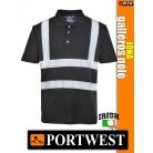 Portwest IONA BLACK galléros munkapóló - munkaruha