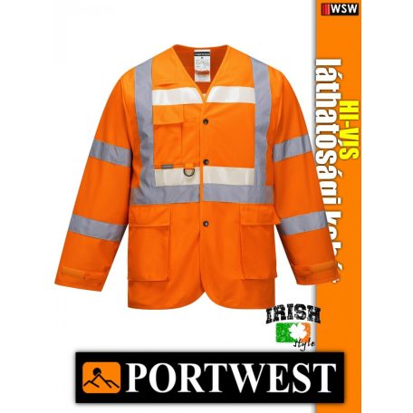 Portwest HI-VIS foszforeszkáló jólláthatósági kabát - munkaruha