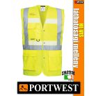 Portwest HI-VIS foszforeszkáló jólláthatósági vezetői mellény - munkaruha