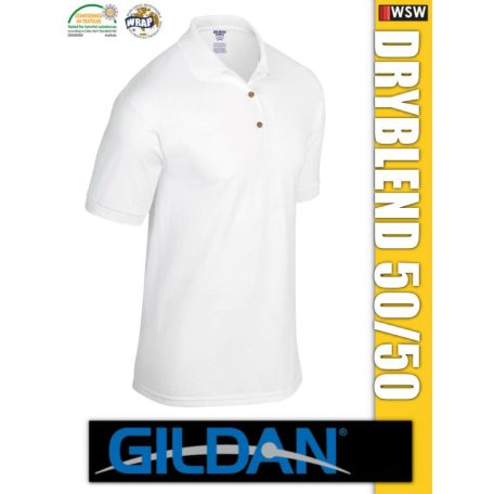 Gildan DRYBLEND kevertszálas rövidujjú férfi galléros póló
