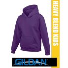 Gildan Heavy Blend Hooded hosszúujjú gyerek unisex kapucnis pulóver