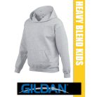 Gildan Heavy Blend Hooded hosszúujjú gyerek unisex kapucnis pulóver