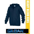 Gildan Heavy Blend Hooded Full Zip hosszúujjú gyerek unisex kapucnis pulóver