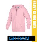 Gildan Heavy Blend Hooded Full Zip hosszúujjú gyerek unisex kapucnis pulóver