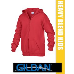   Gildan Heavy Blend Hooded Full Zip hosszúujjú gyerek unisex kapucnis pulóver