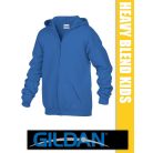 Gildan Heavy Blend Hooded Full Zip hosszúujjú gyerek unisex kapucnis pulóver