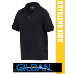 Gildan DryBlend Piqué rövidujjú gyerek unisex galléros póló