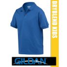Gildan DryBlend Piqué rövidujjú gyerek unisex galléros póló
