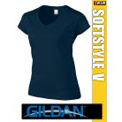 Gildan Softstyle V-nyakú női póló