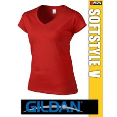 Gildan Softstyle V-nyakú női póló