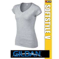 Gildan Softstyle V-nyakú női póló