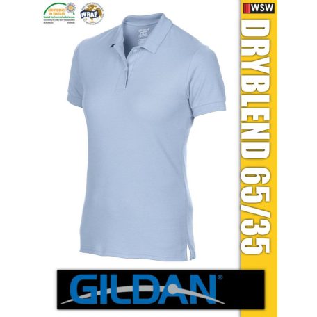 Gildan DRYBLEND kevertszálas rövidujjú női galléros póló