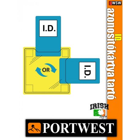 Portwest ID láthatósági azonosítókártya tartó 50 db - varrható 
