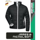 James & Nicholson PADDED LIGHT BLACKSILVER női technikai bélelt kabát - munkaruha