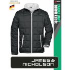 James & Nicholson PADDED LIGHT BLACKSILVER férfi technikai bélelt kabát - munkaruha