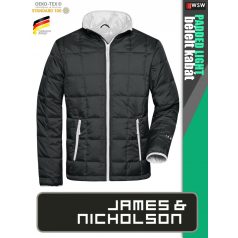   James & Nicholson PADDED LIGHT BLACKSILVER férfi technikai bélelt kabát - munkaruha