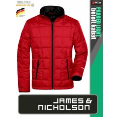   James & Nicholson PADDED LIGHT REDBLACK férfi technikai bélelt kabát - munkaruha