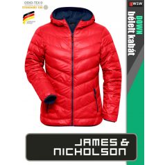   James & Nicholson DOWN RED női technikai bélelt kabát - munkaruha
