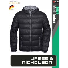   James & Nicholson DOWN BLACK férfi technikai bélelt kabát - munkaruha