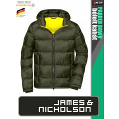   James & Nicholson PADDED DOWN FOREST férfi technikai bélelt kabát - munkaruha