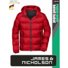 James & Nicholson PADDED DOWN RED férfi technikai bélelt kabát - munkaruha