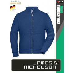   James & Nicholson SOLID DARKROYAL technikai zippzáras pulóver - munkaruha
