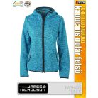 James & Nicholson KNITTED HOODIE női kapucnis polár pulóver