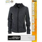 James & Nicholson KNITTED HOODIE női kapucnis polár pulóver