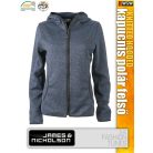 James & Nicholson KNITTED HOODIE női kapucnis polár pulóver