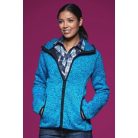 James & Nicholson KNITTED HOODIE női kapucnis polár pulóver