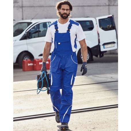 James & Nicholson COLORSTYLE BLACK technikai pamutgazdag kantáros nadrág - munkaruha