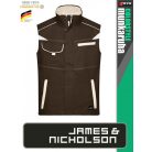 James & Nicholson COLORSTYLE BROWN technikai pamutgazdag mellény - munkaruha