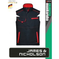  James & Nicholson COLORSTYLE CARBON technikai pamutgazdag mellény - munkaruha