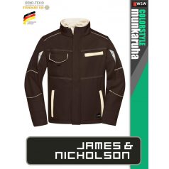   James & Nicholson COLORSTYLE BROWN technikai softshell kabát - munkaruha